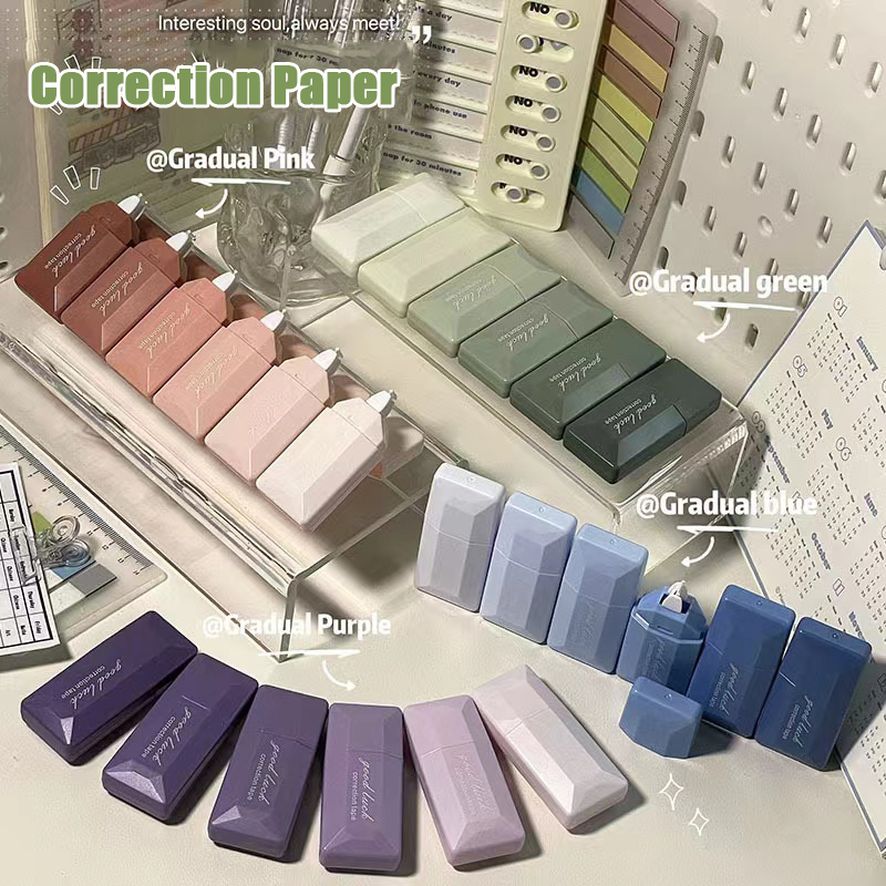 Correction Tape Roller - 6 buah pita koreksi gradien gaya