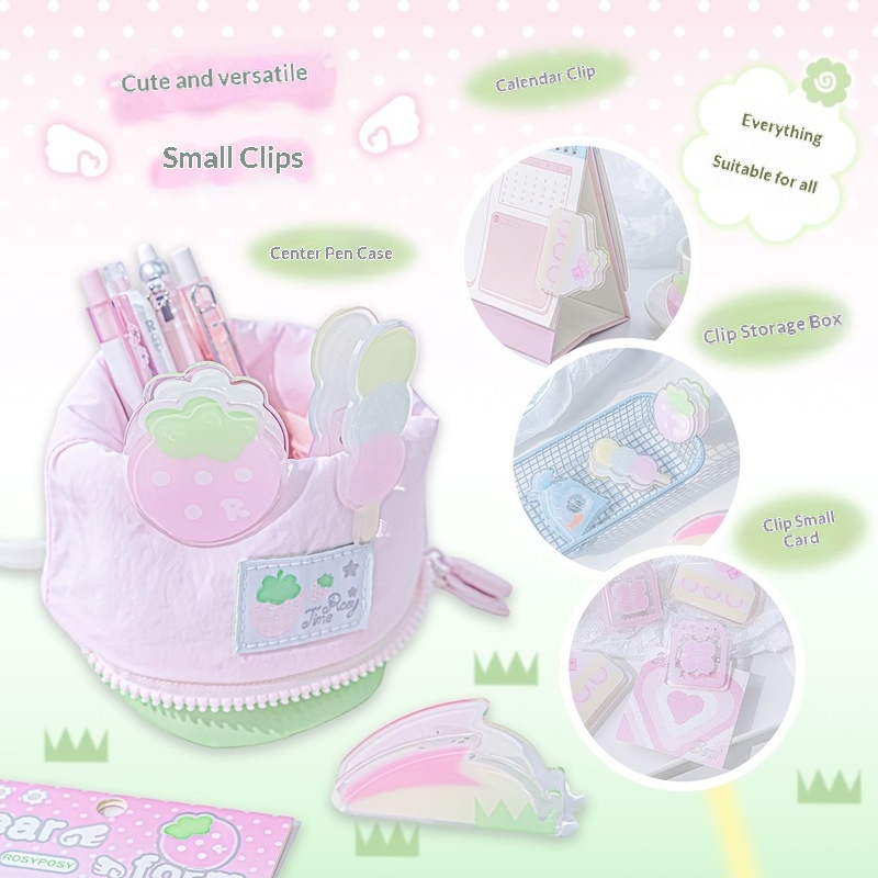 Binder Clip Assorted - RosyPosy Klip Akrilik Transparan Klip Kertas