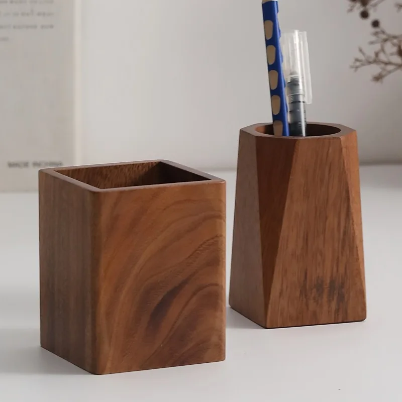 Tempat Pena Kayu, Wadah Pensil - Stationery Office Supply Store ulasan dan harga