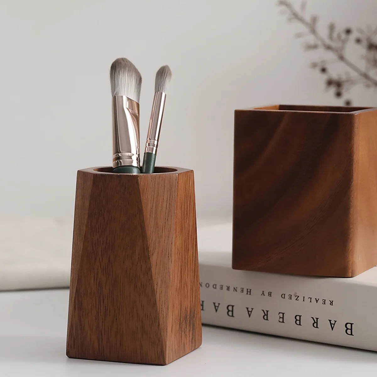 Tempat Pena Kayu, Wadah Pensil - Stationery Office Supply Store ulasan dan harga