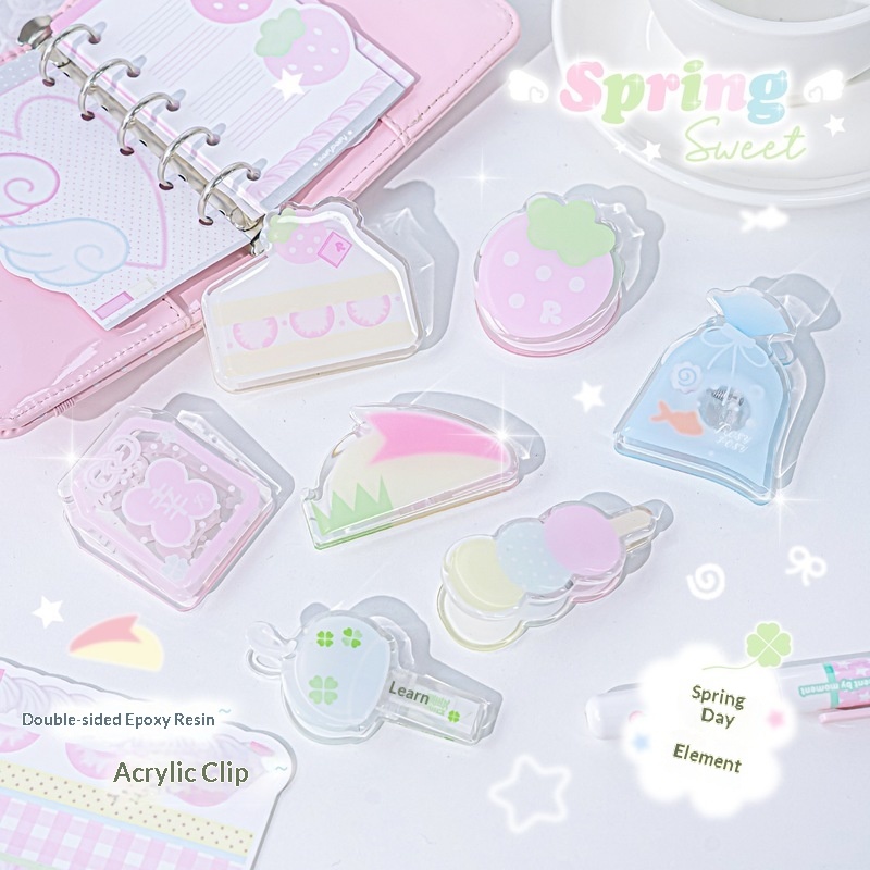 RosyPosy Klip Akrilik Transpar - Binder Clip Assorted ulasan dan harga