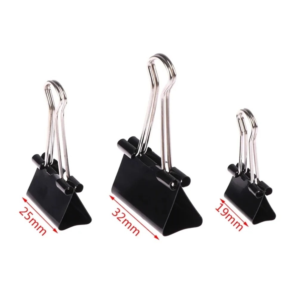 10 Buah Klip Binder Logam Lipa - Binder Clip Assorted ulasan dan harga