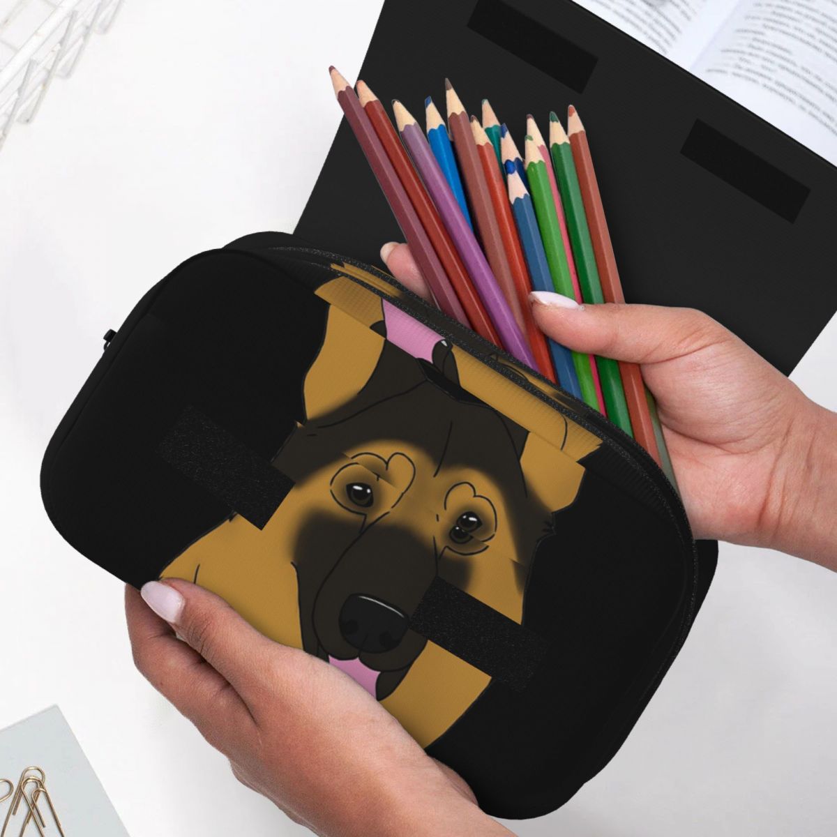 Kotak Pensil Anjing Gembala Je - Tan Stationery & Office Supply ulasan dan harga